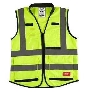 Milwaukee 48-73-5042 High-Visibility Safety Vest, L, XL, Regular, Unisex, Polyester