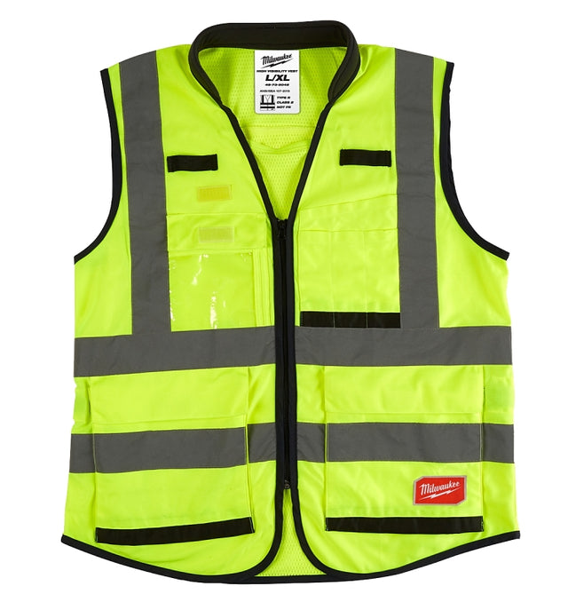 Milwaukee 48-73-5042 High-Visibility Safety Vest, L, XL, Regular, Unisex, Polyester