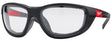 Milwaukee 48-73-2040 Polarized Performance Safety Glasses, Clear Lens, Black/Red Frame