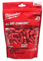 Milwaukee 48-73-3005 Ear Plugs, 32 dB NRR, Tapered, Foam Ear Plug, Red Ear Plug, Includes: (100) Pairs of Ear Plugs