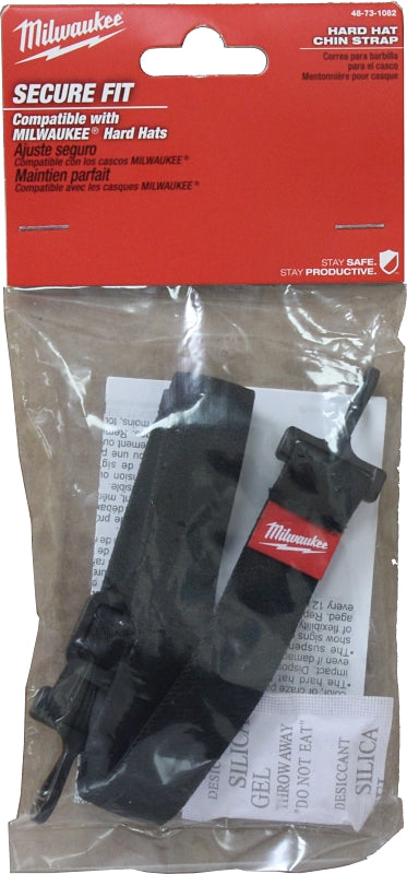 Milwaukee 48-73-1082 Hard Hat Chin Strap, Polyester, Black