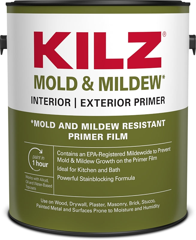 Kilz L204611 Primer, 300 to 400 sq-ft/gal Coverage Area, 1 gal, Pack of 4