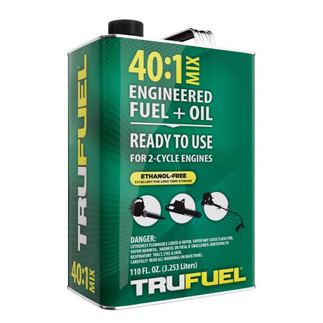 TruFuel Ethanol-Free 2-Cycle 40:1 Engineered Fuel and Oil 110 oz, Pack of 4