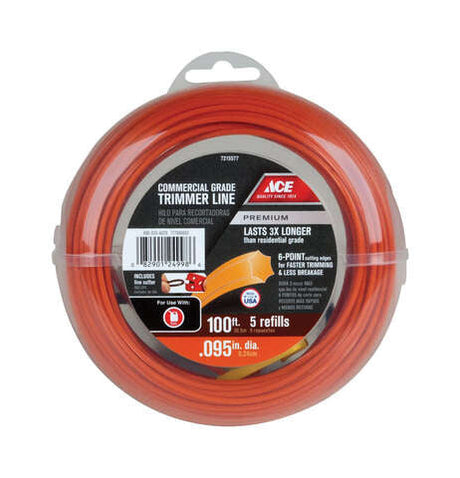 Ace Premium Commercial Grade 0.095 in. D X 100 ft. L Trimmer Line, Pack of 6