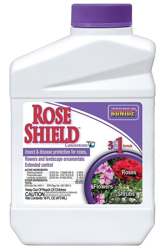 Bonide Rose Shield 987 Insecticide, Liquid, Spray Application, 1 pt Bottle