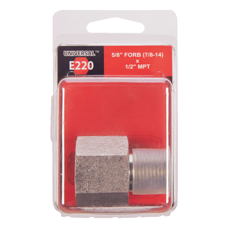 Apache Steel 5/8 in. D X 1/2 in. D Hydraulic Adapter 1 pk