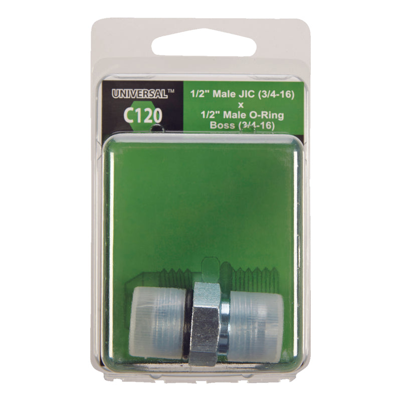 Apache Steel 1/2 in. D X 1/2 in. D Hydraulic Adapter 1 pk