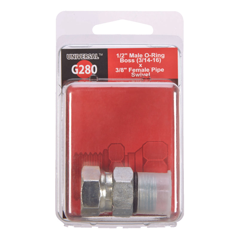 Apache Steel 1/2 in. D X 3/8 in. D Hydraulic Adapter 1 pk