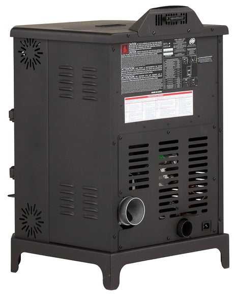 US Stove 5501S King Mini Pellet Stove, 19 in W, 23-3/4 in D, 30-1/4 in H, 2200 sq-ft Heating, Steel, Black