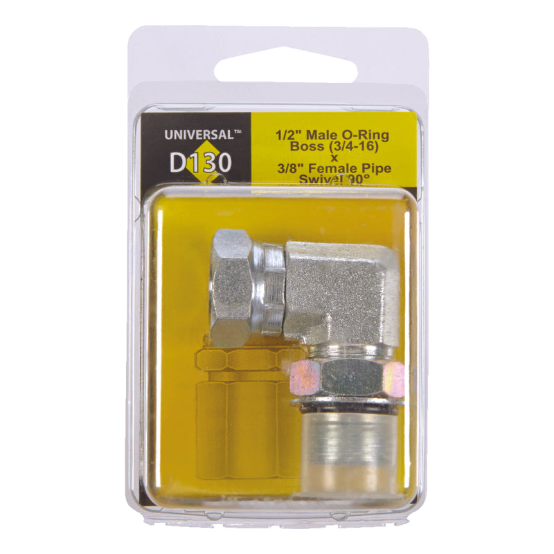 Apache Steel 1/2 in. D X 3/8 in. D Hydraulic Adapter 1 pk