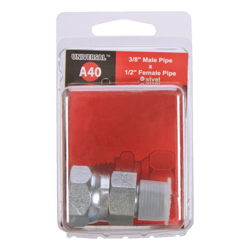Apache Steel 3/8 in. D X 1/2 in. D Hydraulic Adapter 1 pk
