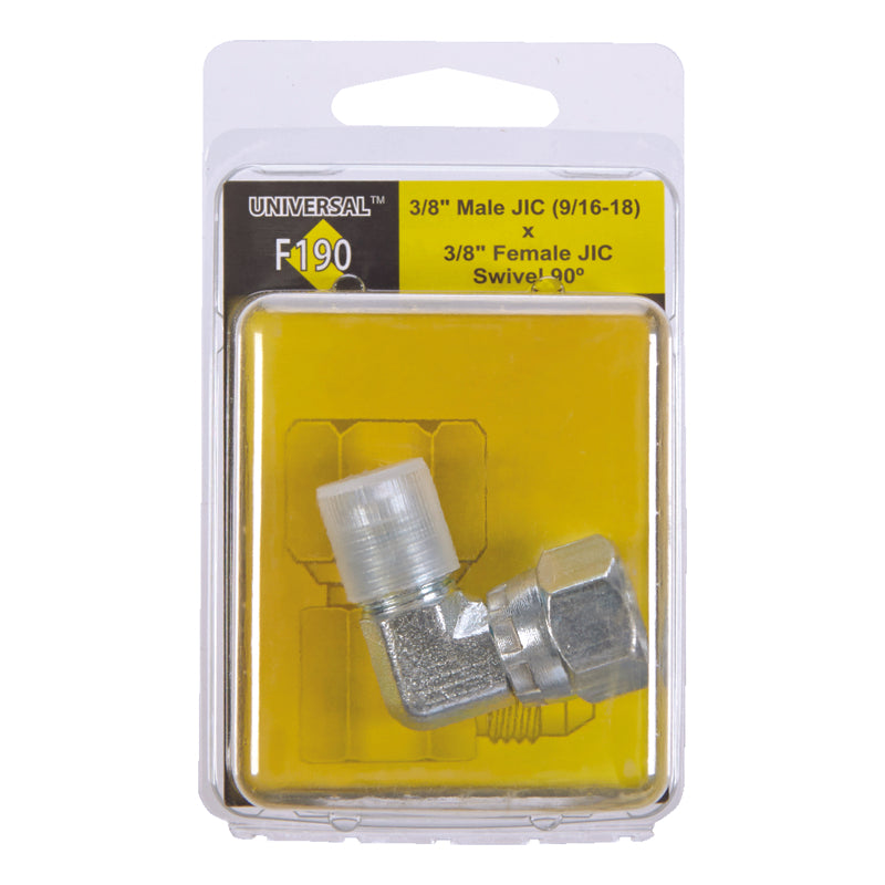 Apache Steel 3/8 in. D X 3/8 in. D Hydraulic Adapter 1 pk