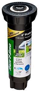 Rain Bird 1804FDSP25 Pressure Regulated Pop-Up Sprinkler, Full-Circle, 3.7 gpm, 1/2 in Connection, FNPT, 4 in H Pop-Up