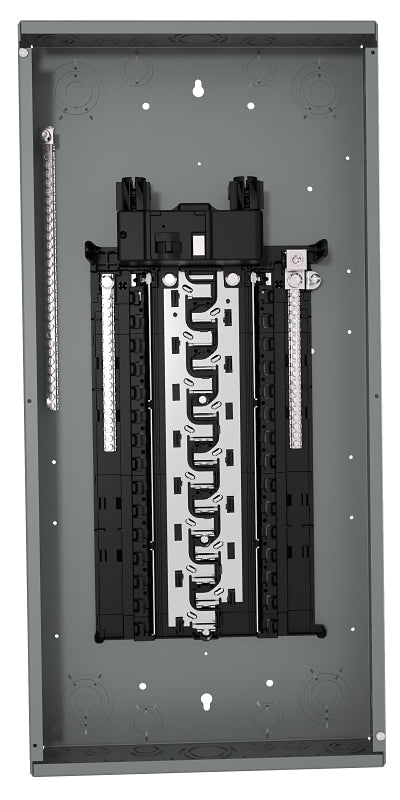Siemens SN Series SN3048B1200 Assembled Load Center, 200 A, 30-Space, 48-Circuit, Main Breaker, Plug-On Neutral, Gray
