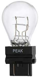 Peak 3057LL-BPP Miniature Automotive Bulb, 400 Lumens, 12.8 V, 27 W, Incandescent Lamp, Wedge