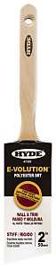 Hyde 47325 Paint Brush, Standard, Stiff Brush, 2 in L Bristle, Polyester Bristle, 6/PK