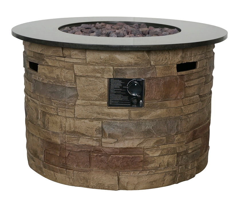 Seasonal Trends 52074 Morgan Hill Fire Table, 36 in W, Round Table