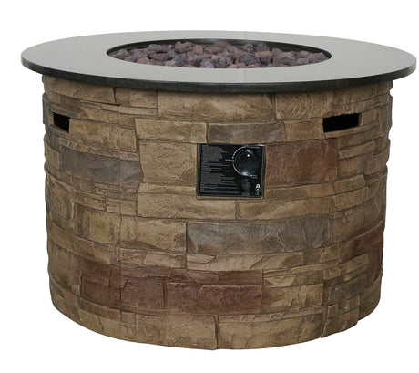 Seasonal Trends 52074 Morgan Hill Fire Table, 36 in W, Round Table