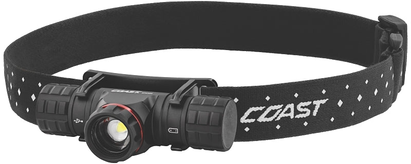 Coast XPH Series XPH30R Rechargeable Headlamp, CR123, ZX850 Battery, Zithion-X Battery, LED Lamp, Black