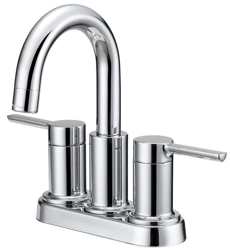 Boston Harbor TOBI22010008CP Lavatory Faucet, 1.2 gpm, 2-Handle, 3-Faucet Hole, Metal/Plastic, Chrome