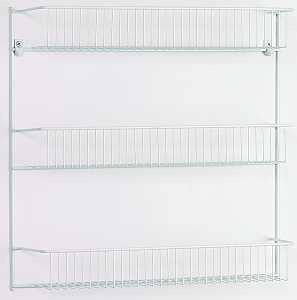 ClosetMaid 8022 Series Wall Rack, 5 in L x 18-3/4 in W x 18-1/2 in H Dimensions, Steel, White, Pack of 6