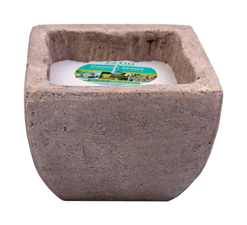 Patio Essentials Stone Citronella Candle with Holder For Mosquitoes/Other Flying Insects 6 oz, Pack of 6