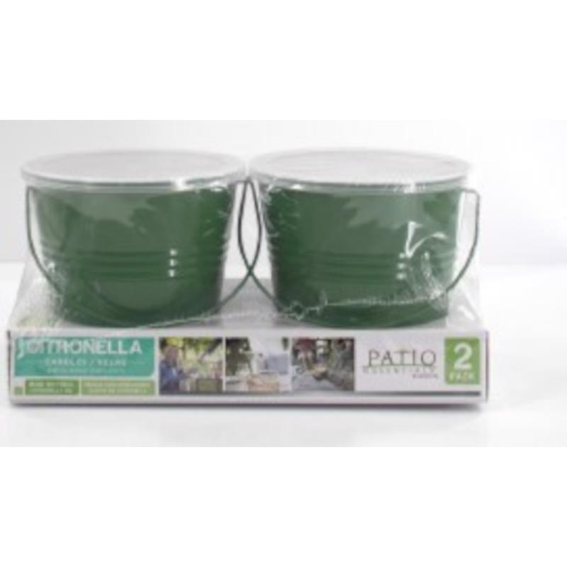 Patio Essentials Citronella Bucket Candle For Mosquitoes/Other Flying Insects 10 oz, Pack of 6