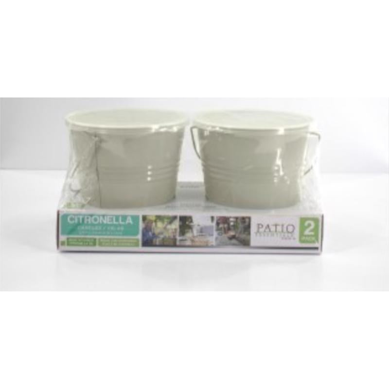 Patio Essentials Citronella Bucket Candle For Mosquitoes/Other Flying Insects 10 oz, Pack of 6