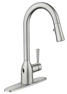 Moen Adler Series 87233SRS Kitchen Faucet, 1.5 gpm, 1-Handle, 1-Faucet Hole, Polymer/Stainless Steel