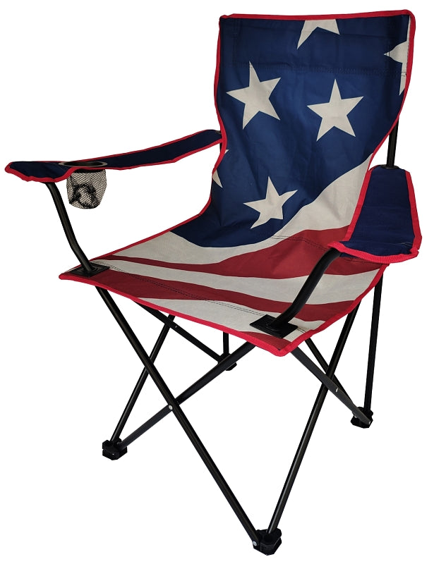 Seasonal Trends FC-003 Folding Chair, 81 cm W, 76 cm D, 90 cm H, Steel Frame, Black Frame, Polyester Fabric Seat, Pack of 6