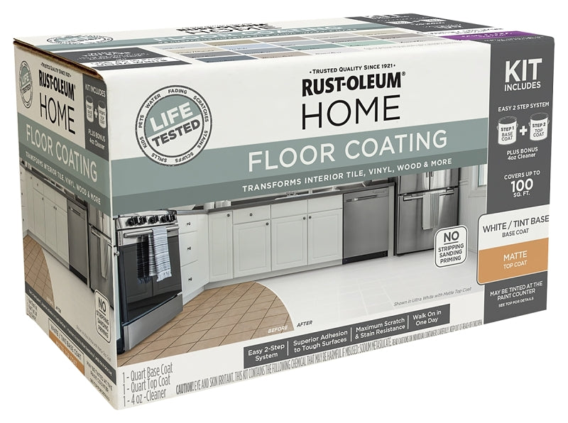 Rust-Oleum 360098 Floor Paint Kit, Water Base, Matte