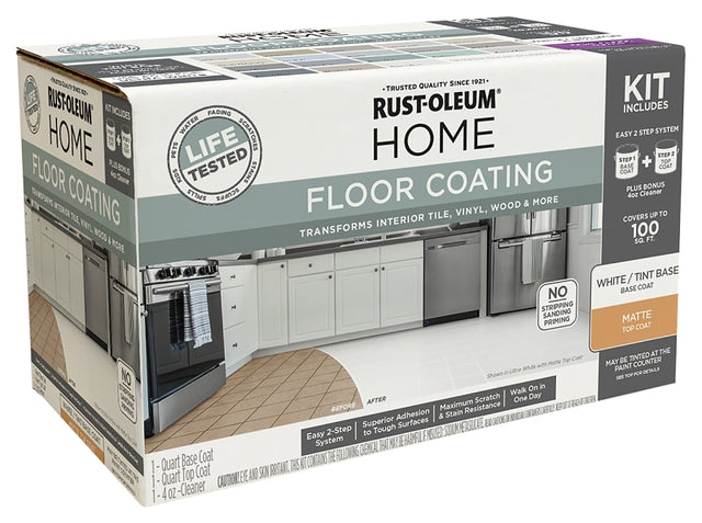 Rust-Oleum 360098 Floor Paint Kit, Water Base, Matte