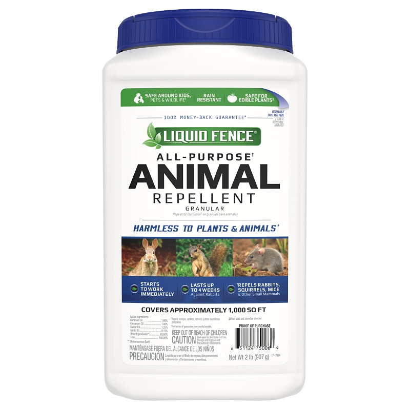 Liquid Fence HG-65006 Granule Animal Repellent, 1000 sq-ft Coverage, 2lbs