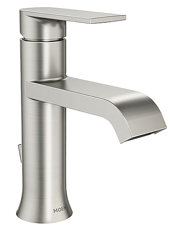 Moen Genta Series WS84760SRN Bathroom Faucet, 1.2 gpm, 1-Handle, Metal, Spot Resist Brushed Nickel, Lever Handle