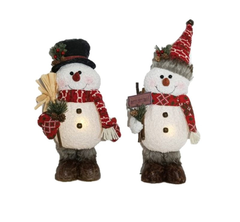 Santas Forest 48903 LED Standing Snowman, B/O, 16 in, Pack of 12