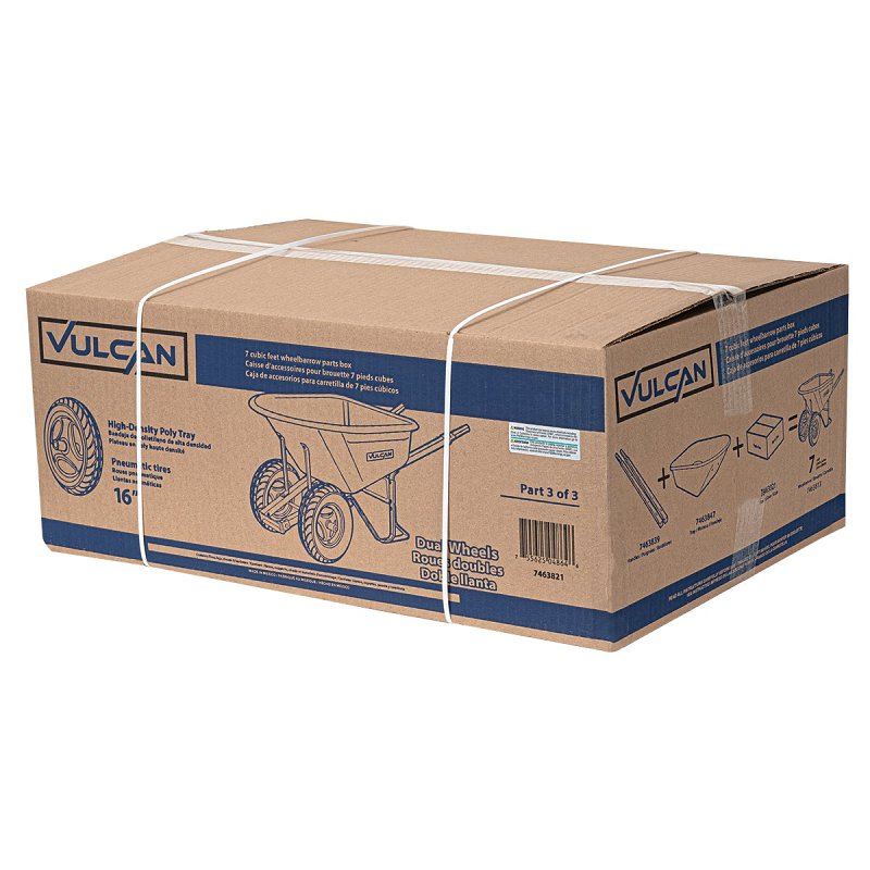 Vulcan BOX- PH7-S-2W-OR Wheelbarrow Accessory Box, For: 7 cu-ft Poly Wheelbarrow Kit
