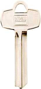 Hy-Ko 11010BE2 Key Blank, Brass, Nickel, For: Best Cabinet, House Locks and Padlocks, BE2 Key Number, Pack of 10