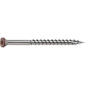 Camo 0353050BS Deck Screw, 0.163 in Thread, 2-1/2 in L, Star Drive, Sharp, Type-17 Point, 316 Stainless Steel, Brown