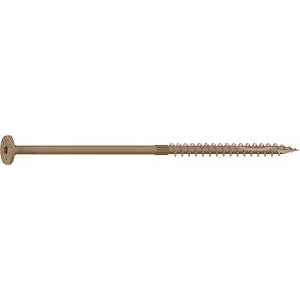 Camo 0360249 Structural Screw, 1/4 in Thread, 6 in L, Flat Head, Star Drive, Sharp Point, PROTECH Ultra 4 Coated, 250