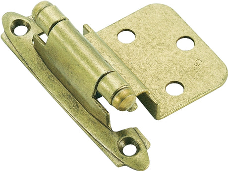 Amerock BPR3428BB Cabinet Hinge, 3/8 in Inset, Burnished Brass, 2-3/4 in L x 2-3/16 in W