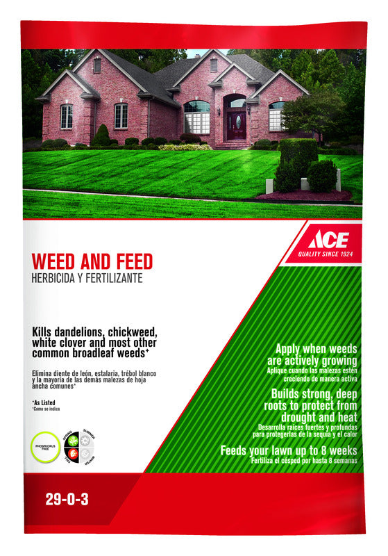 Ace Weed & Feed Lawn Fertilizer For All Grasses 15000 sq ft