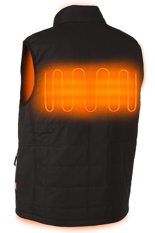 Milwaukee M12 Series 305B-21M Vest Kit, M, Men's, Fits to Chest Size: 40 to 42 in, Polyester, Black