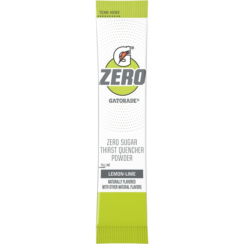 Gatorade 5023 Zero Sugar Thirst Quencher Powder, Dry, Powder, Lemon-Lime, 1.05 oz Packet, Pack of 12