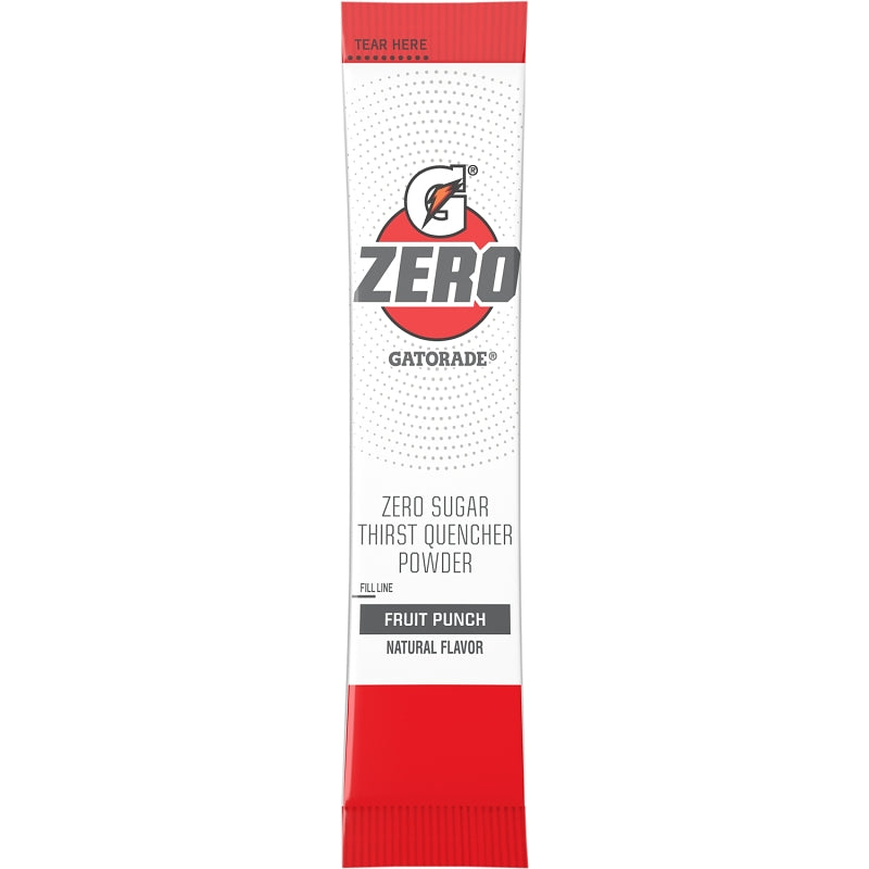 Gatorade 4713 Zero Sugar Thirst Quencher Powder, Dry, Powder, Fruit Punch, 1.02 oz Packet, Pack of 12