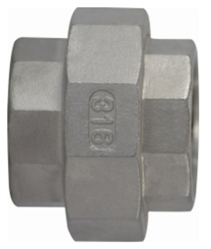 Midland Industries 62604BAG Pipe Union, 3/4 in, FPT, 304 Stainless Steel, 150 psi Pressure