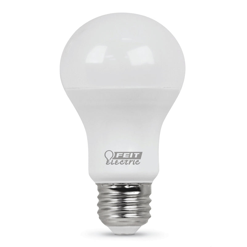 Feit Electric A800850/10KLED/MP/24 LED Bulb, General-Purpose, A19 Lamp, 60 W Equivalent, E26 Medium Lamp Base, White