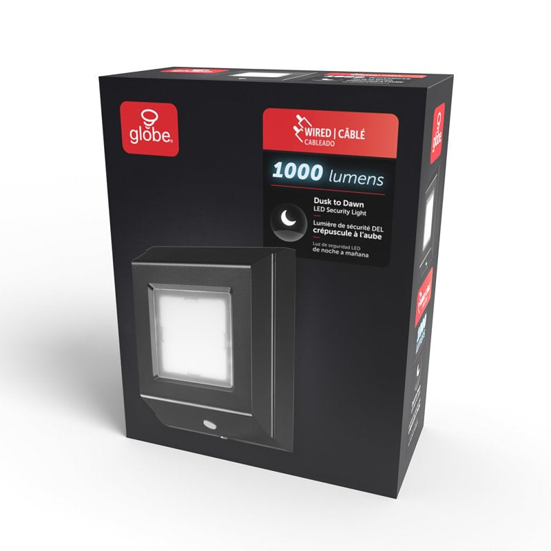 globe 17000196 Slim Wire Wall Pack, LED, 1000 Lumens, 4000 K