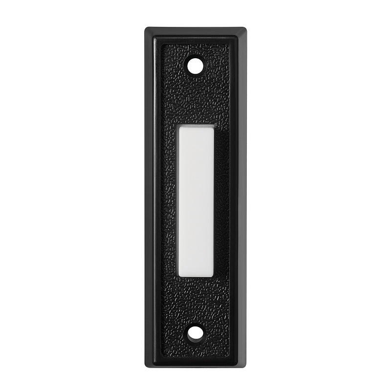 Heath Zenith 18000221 Doorbell Pushbutton, Wired, Black/White