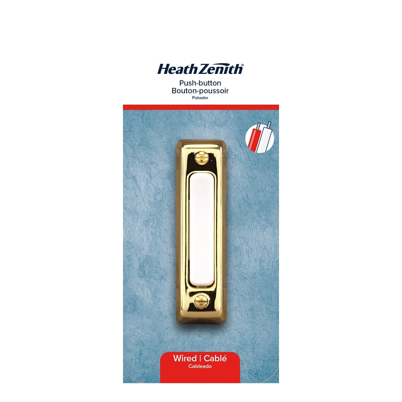 Heath Zenith 18000112 Classic Style Pushbutton Doorbell, Wired