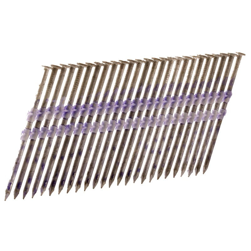 Metabo HPT 10163HPT Series Framing Nail, Plastic Strip Collation, 3-1/4 in L, Hot-Dipped Galvanized, Round Head, 4000/BX